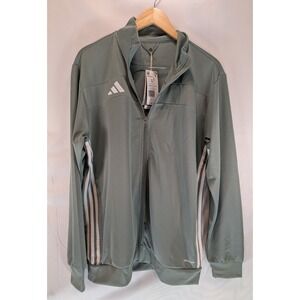 Adidas Tiro Essentials Track Jacket Mens Large Silver Green White JM1420 NWT